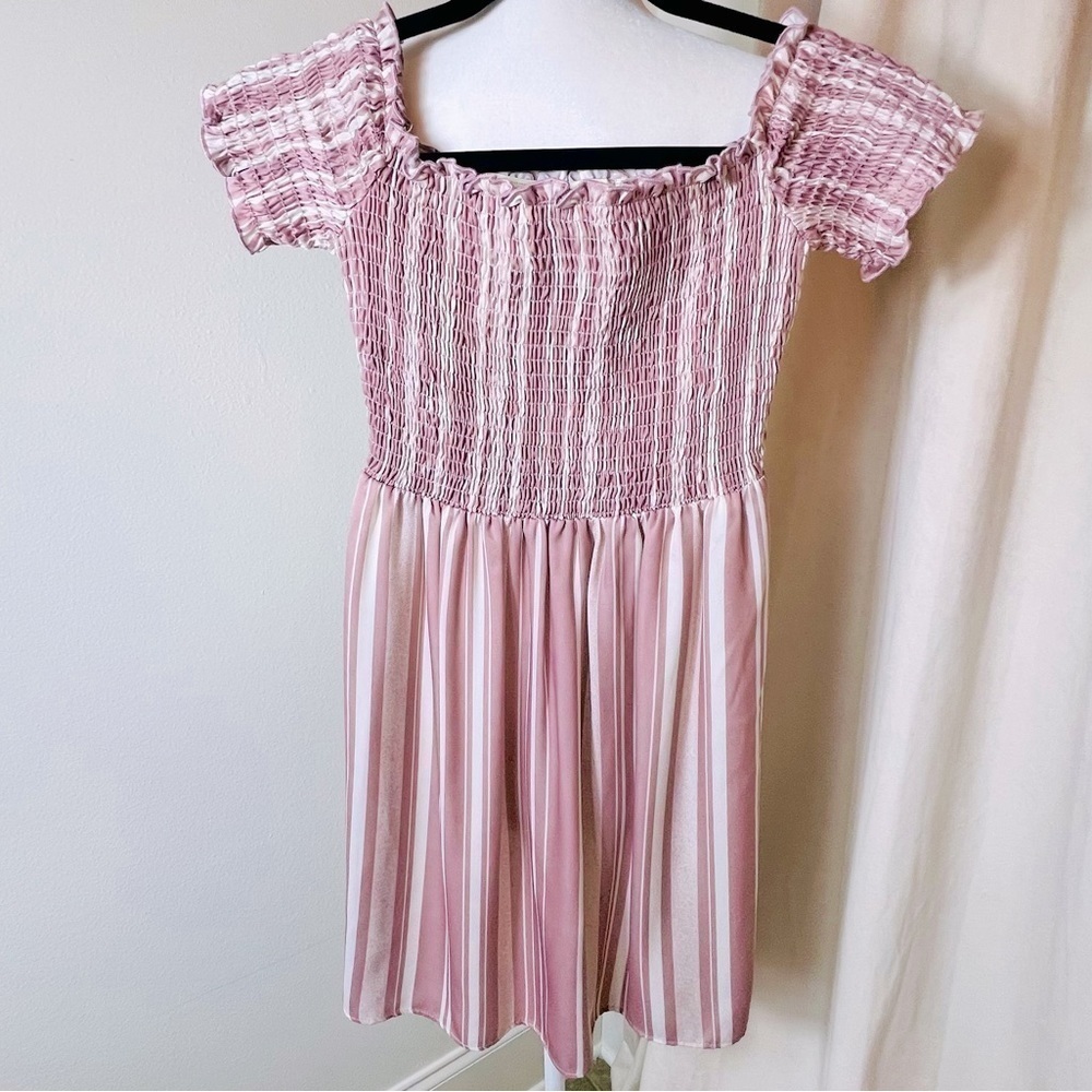 Show Me Your Mumu - Dolly Smocked Dress with pink Stripes - Size Small - Picture 8 of 11
